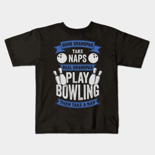 Funny Bowling Grandpa Bowler Grandfather Gift Kids T-Shirt